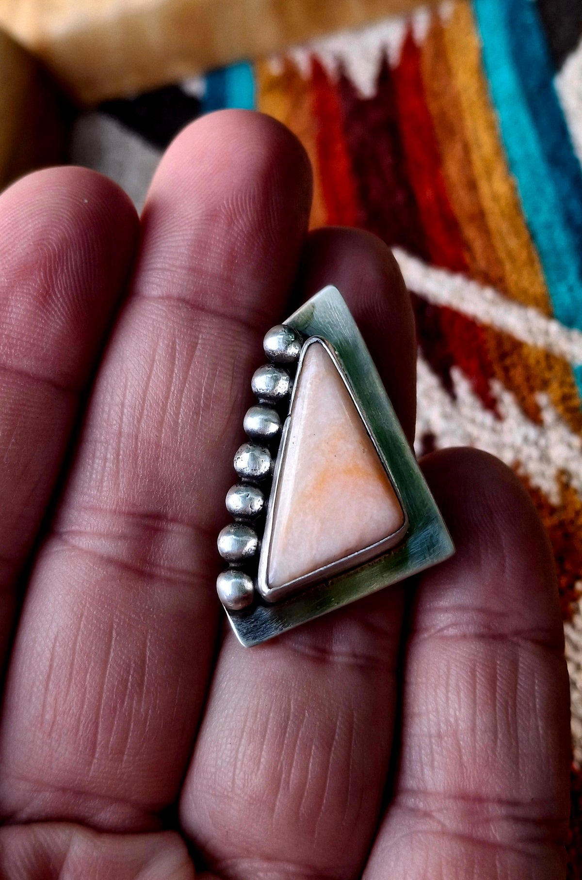 Light Orange Spiny Adjustable Ring