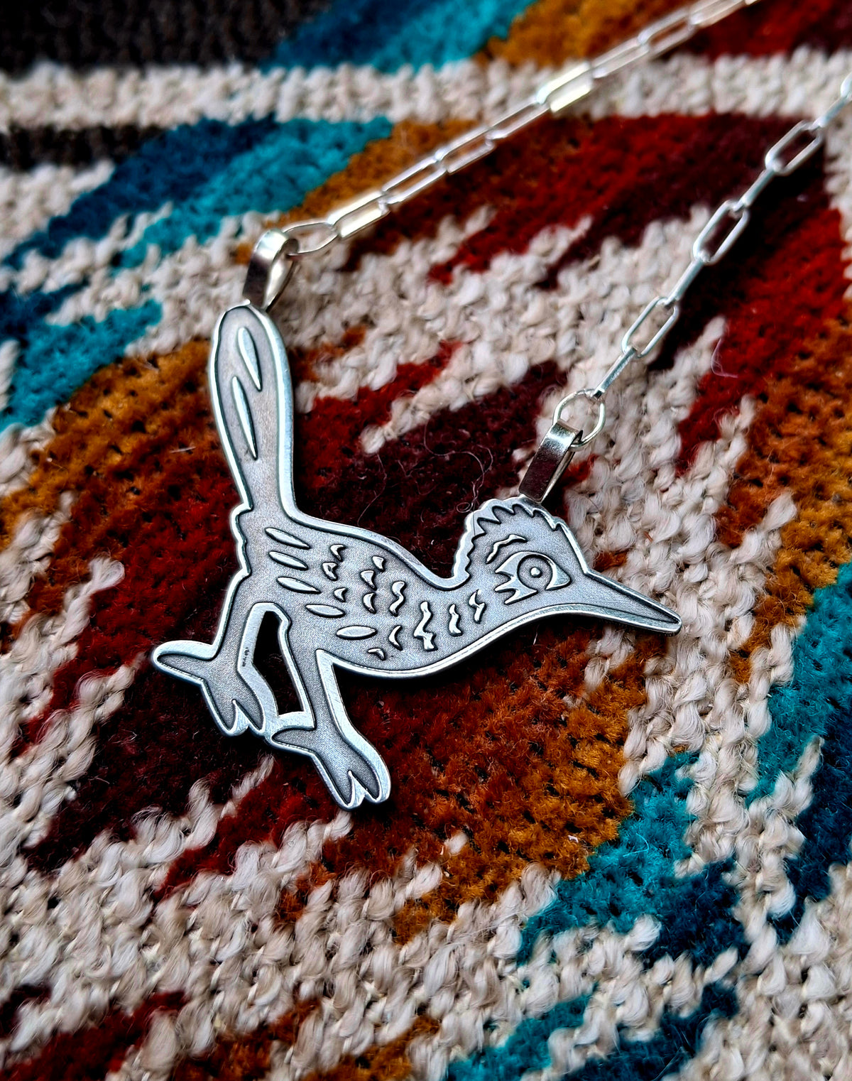Sterling Roadrunner Necklace - N197
