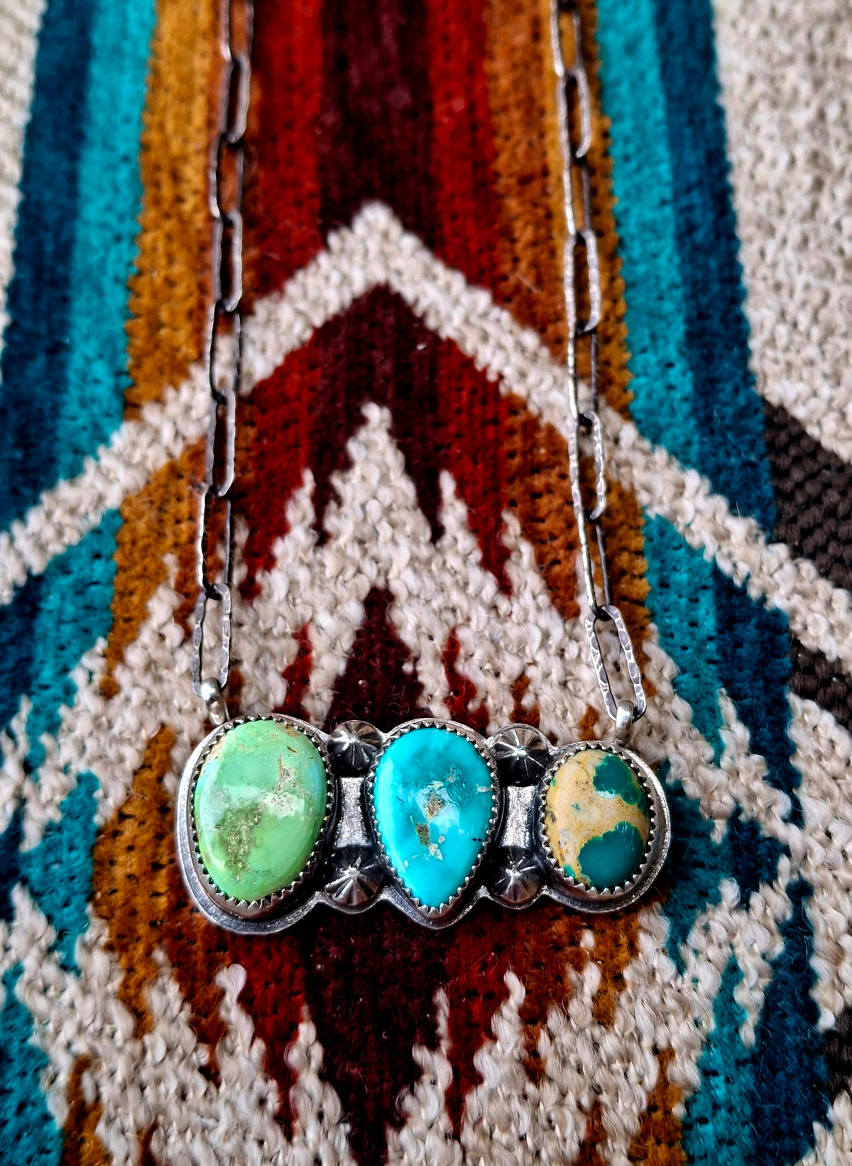Mixed Turquoise Bar Necklace