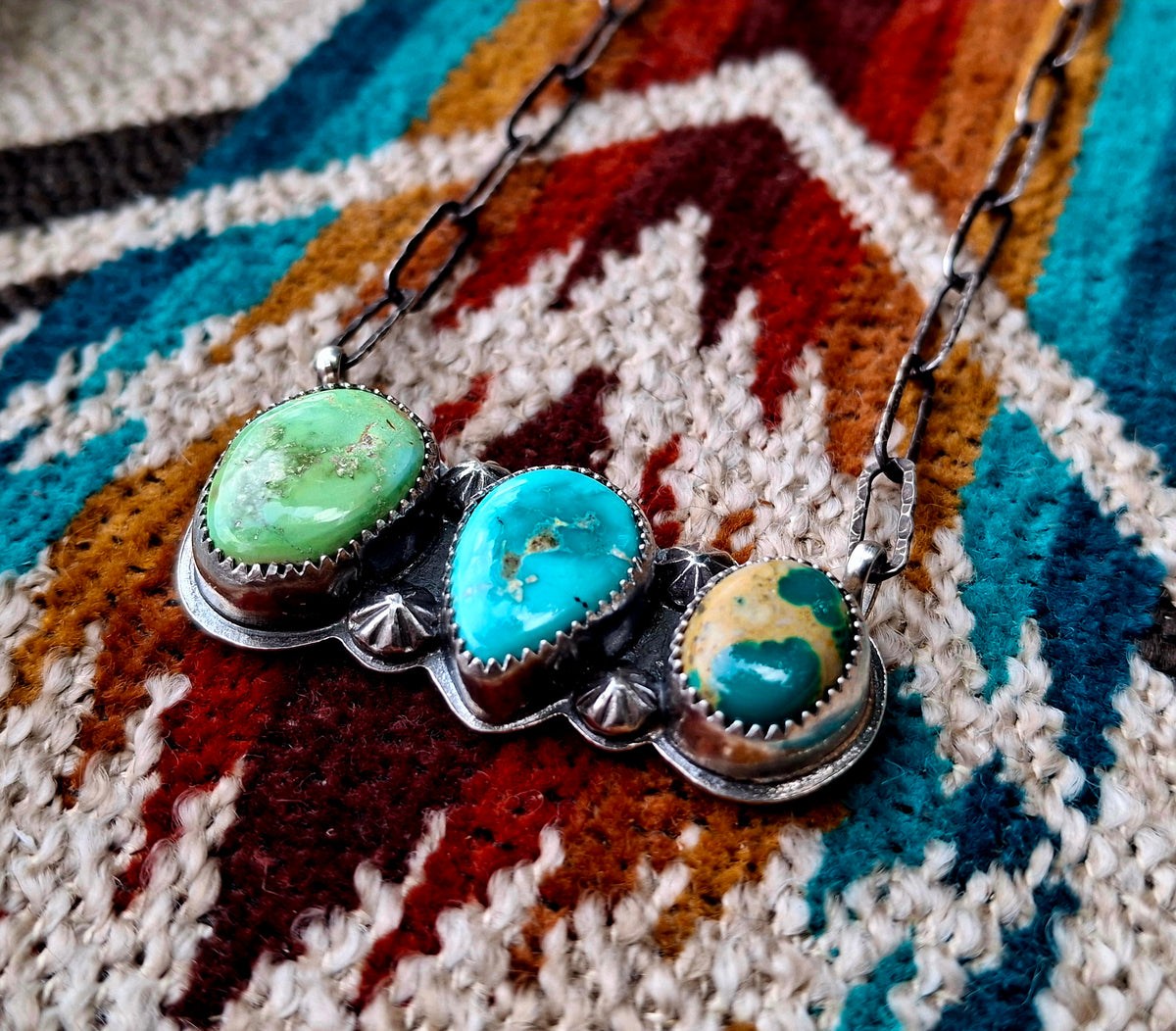 Mixed Turquoise Bar Necklace