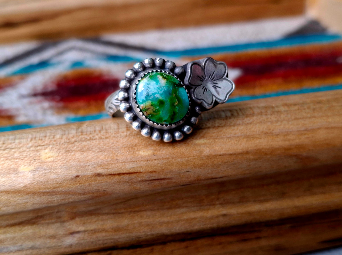 Sonoran Gold Floral Adjustable Ring