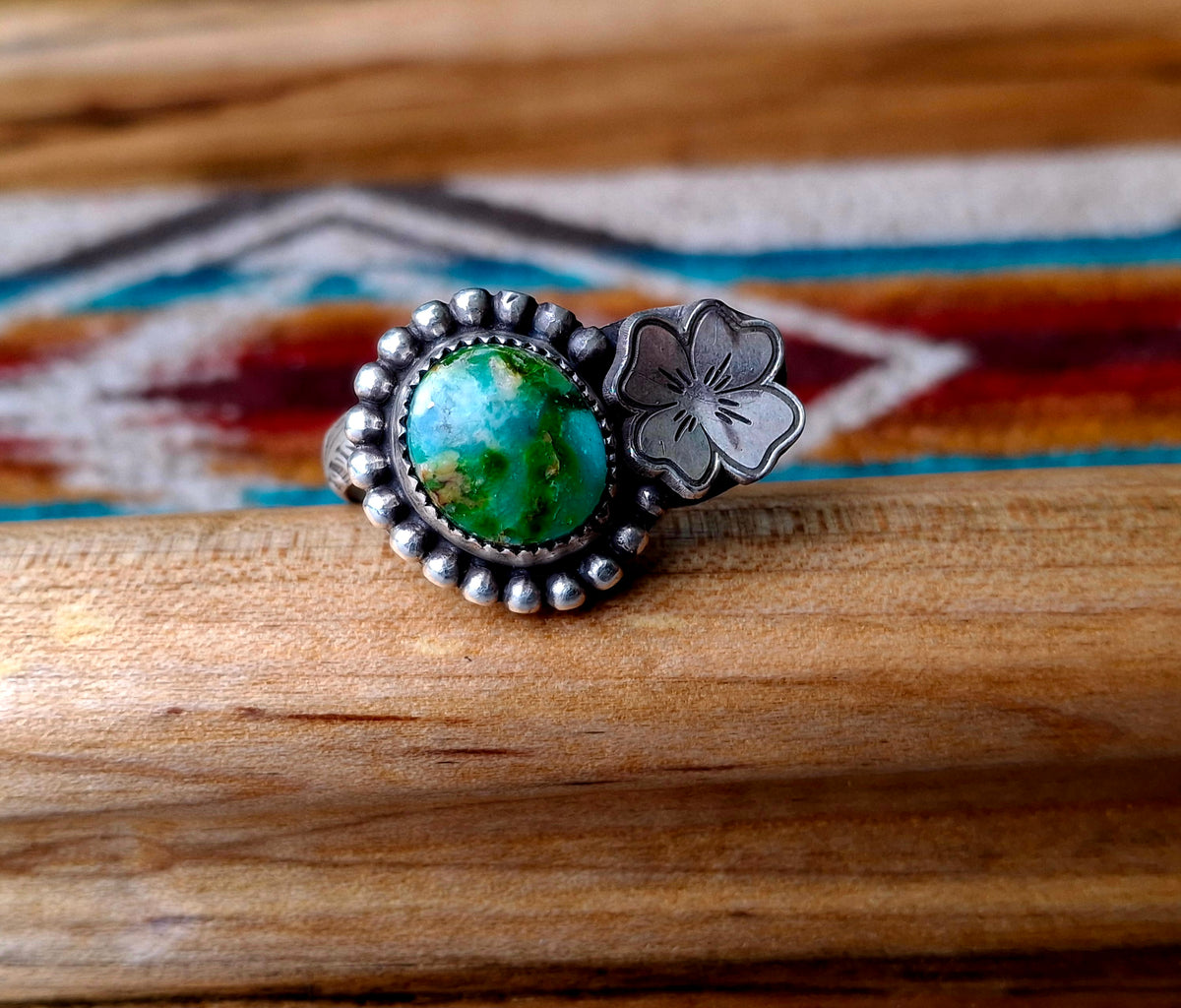 Sonoran Gold Floral Adjustable Ring