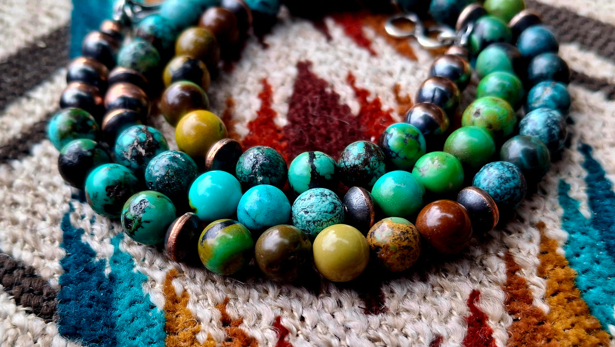 Mixed Turquoise Bead Necklace