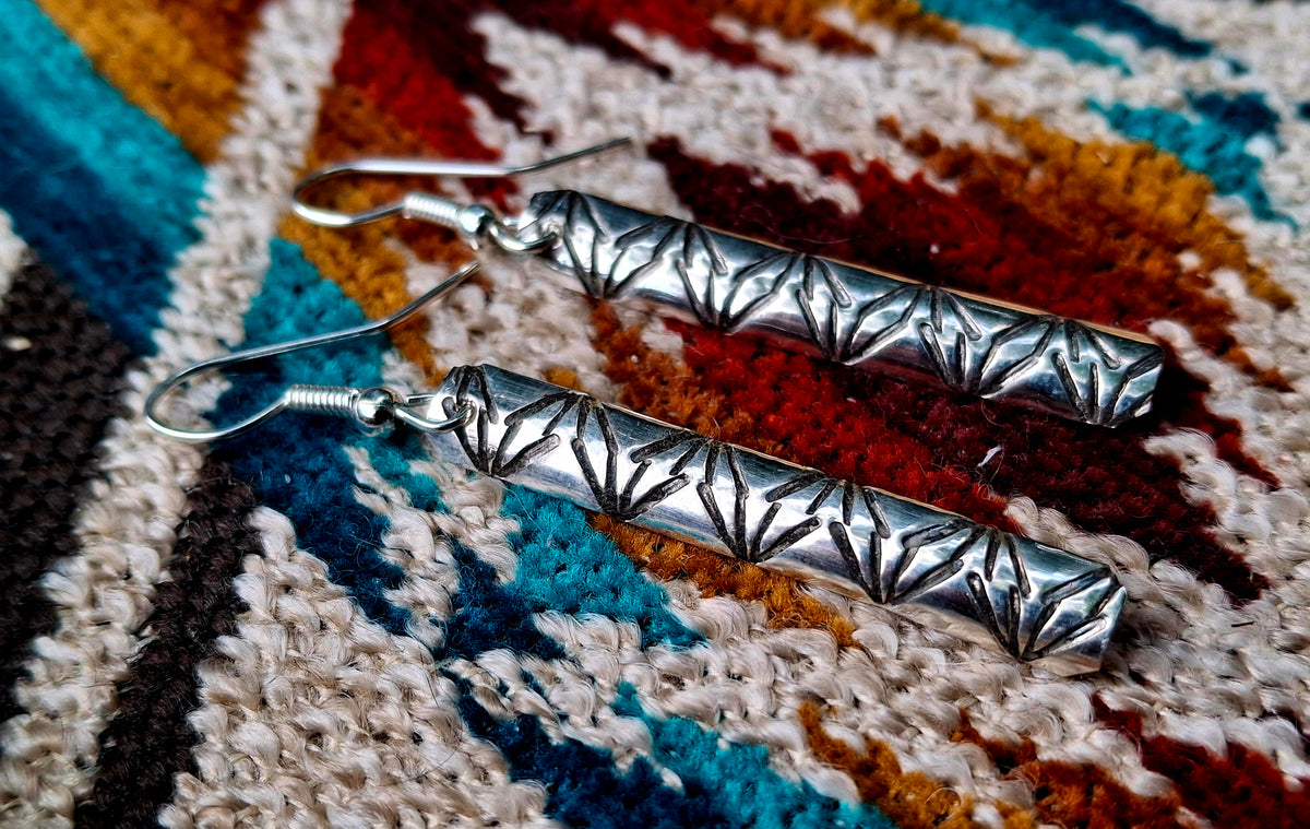 Sterling Bar Earrings - E33