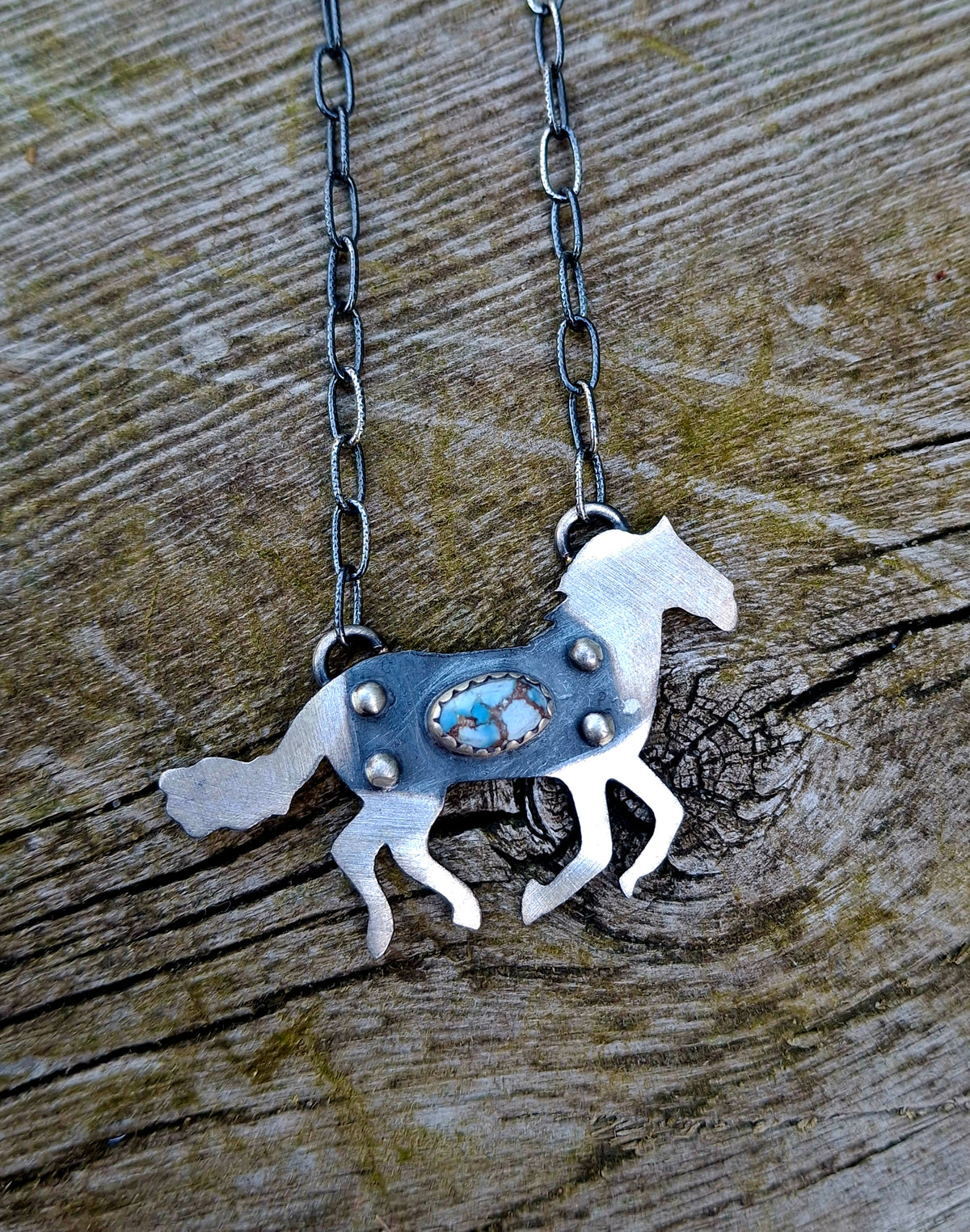 Golden Hills Horse Necklace