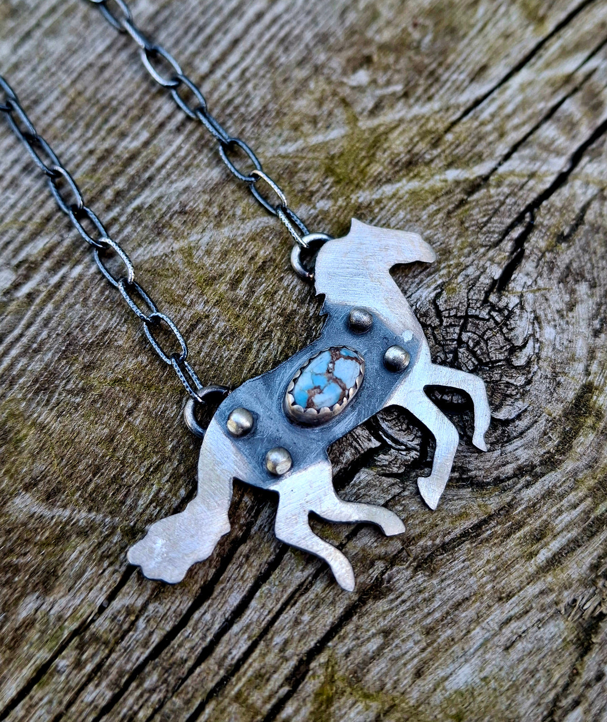 Golden Hills Horse Necklace