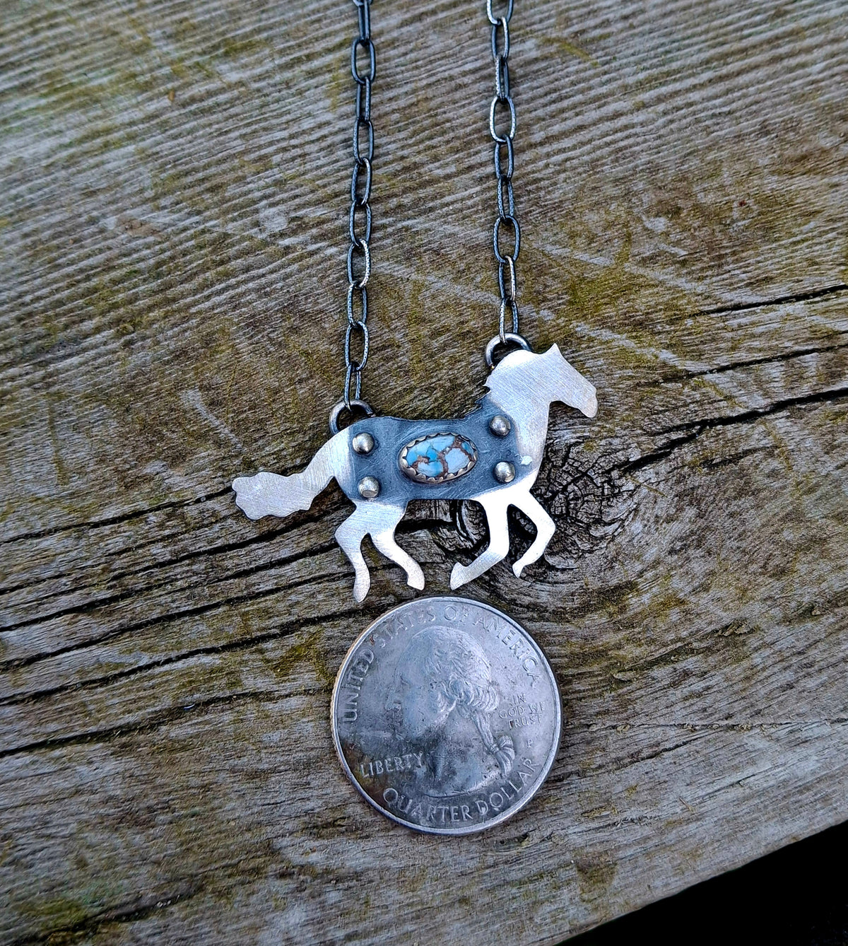 Golden Hills Horse Necklace