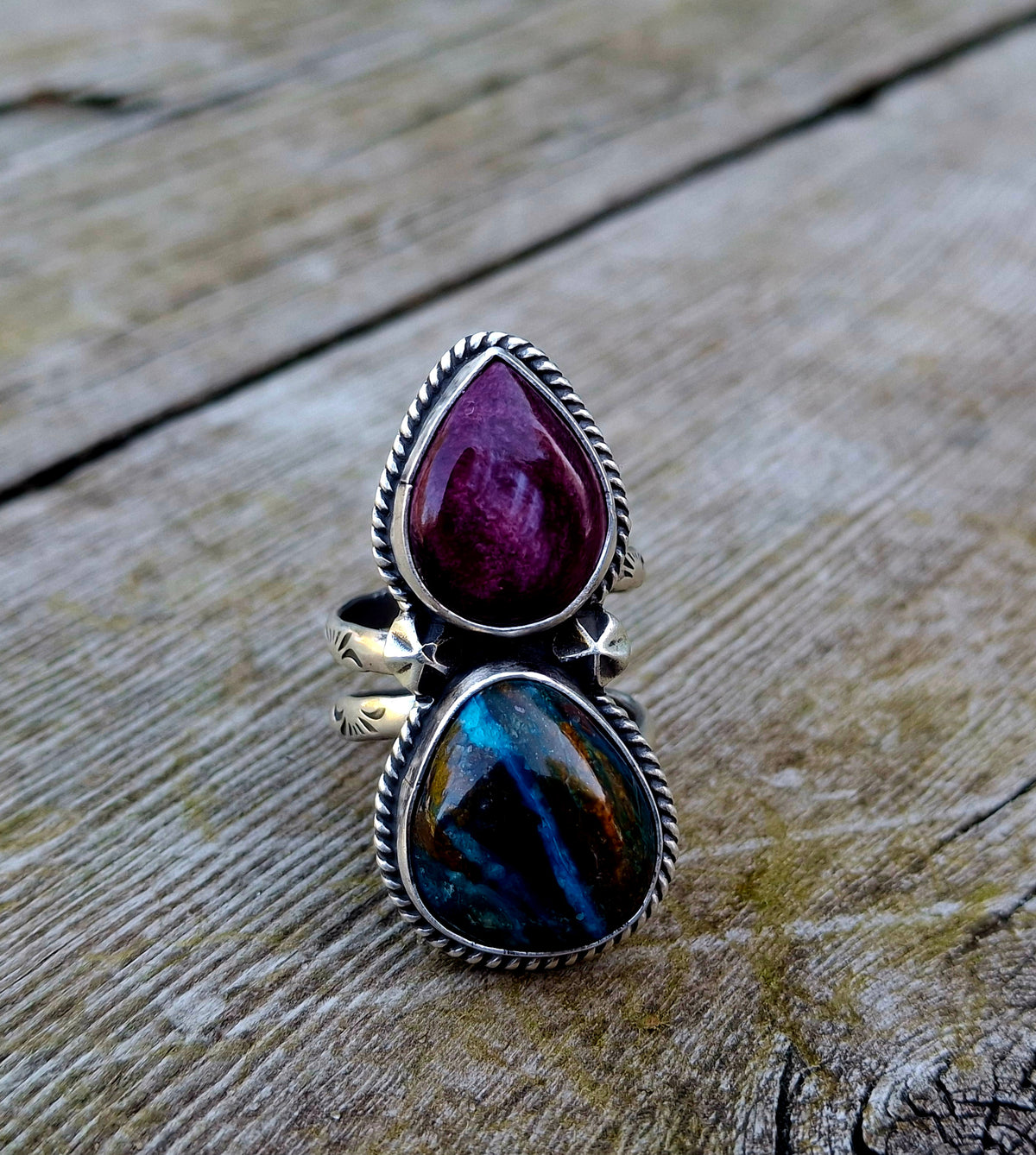 Purple Spiny/Opal Adjustable Ring