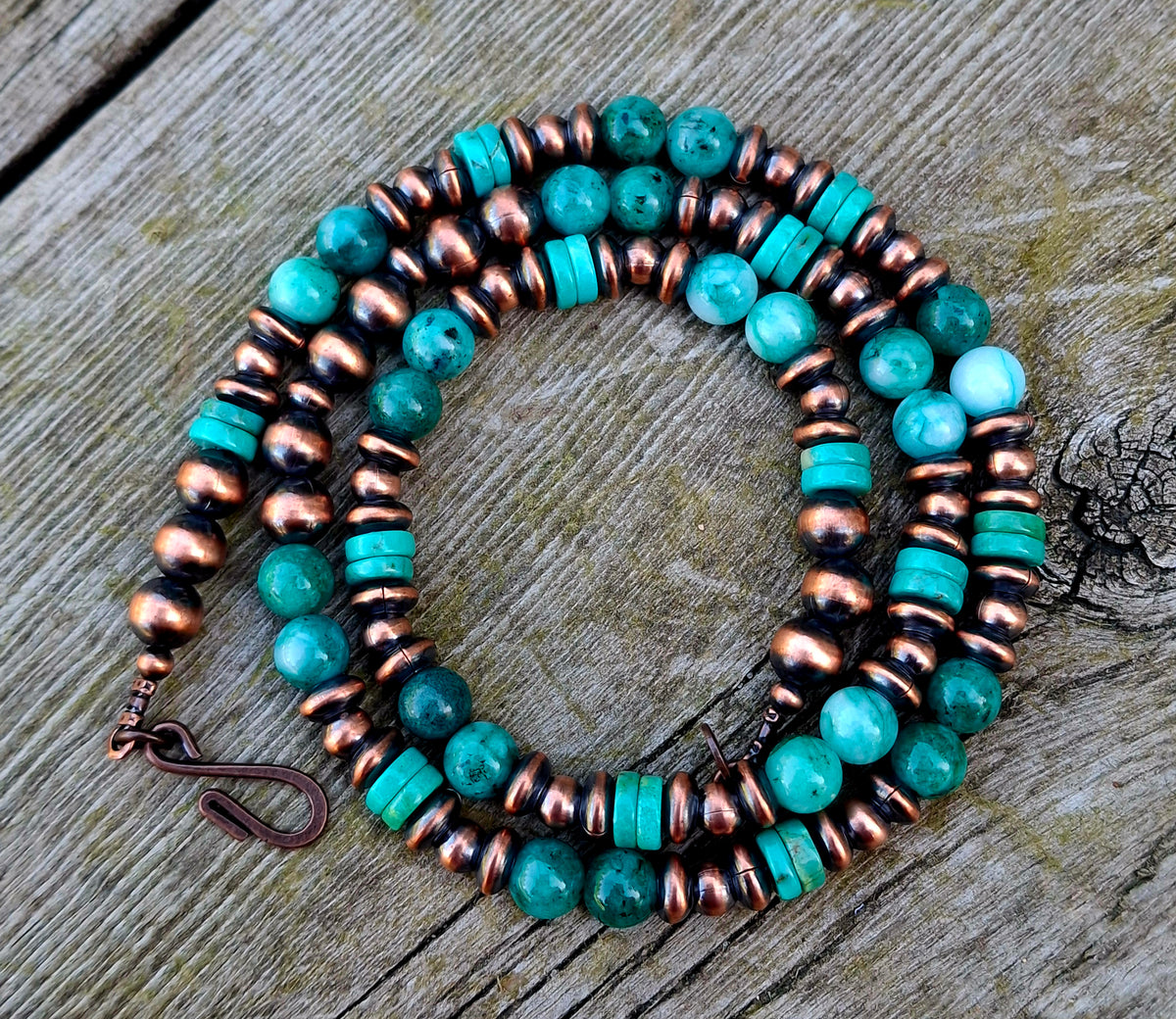 Copper/Turquoise Bead Necklace