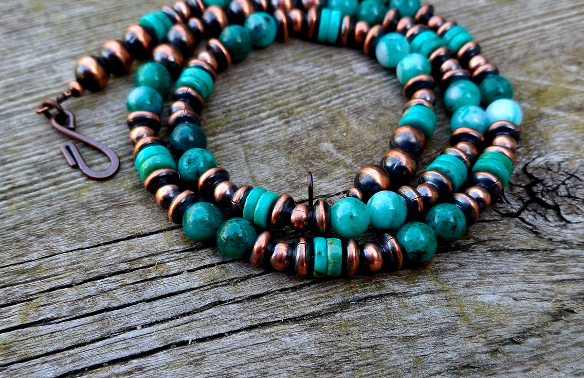 Copper/Turquoise Bead Necklace