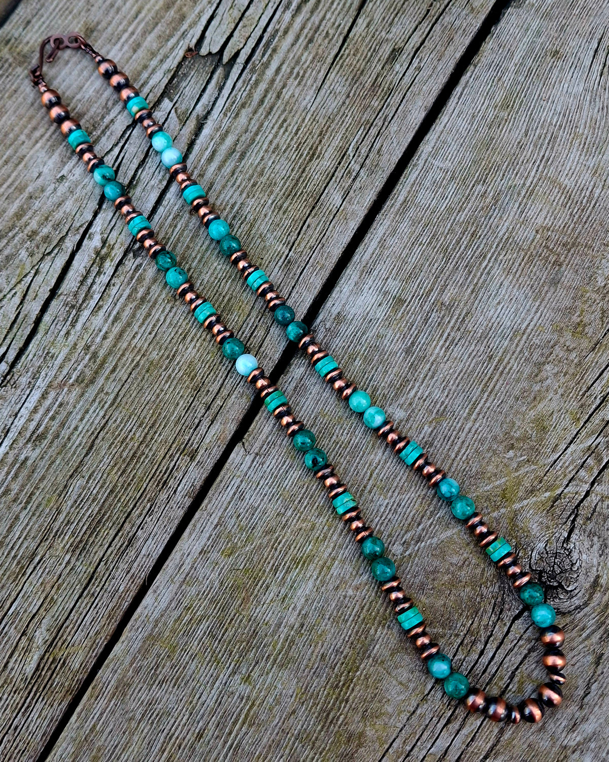 Copper/Turquoise Bead Necklace