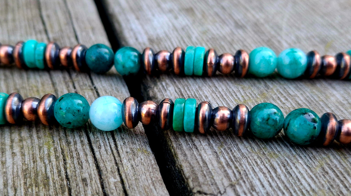 Copper/Turquoise Bead Necklace