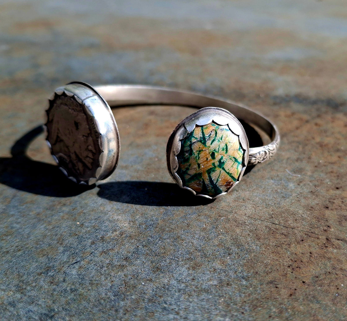 Fox Turquoise/Indian Head Cuff