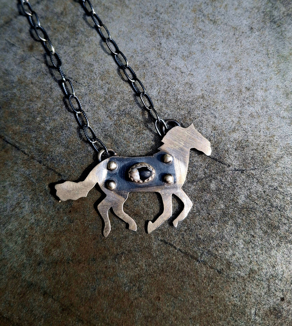 White Buffalo Horse Necklace