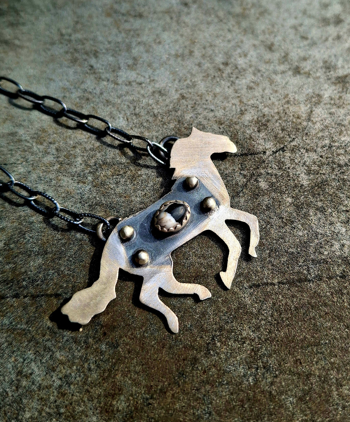 White Buffalo Horse Necklace