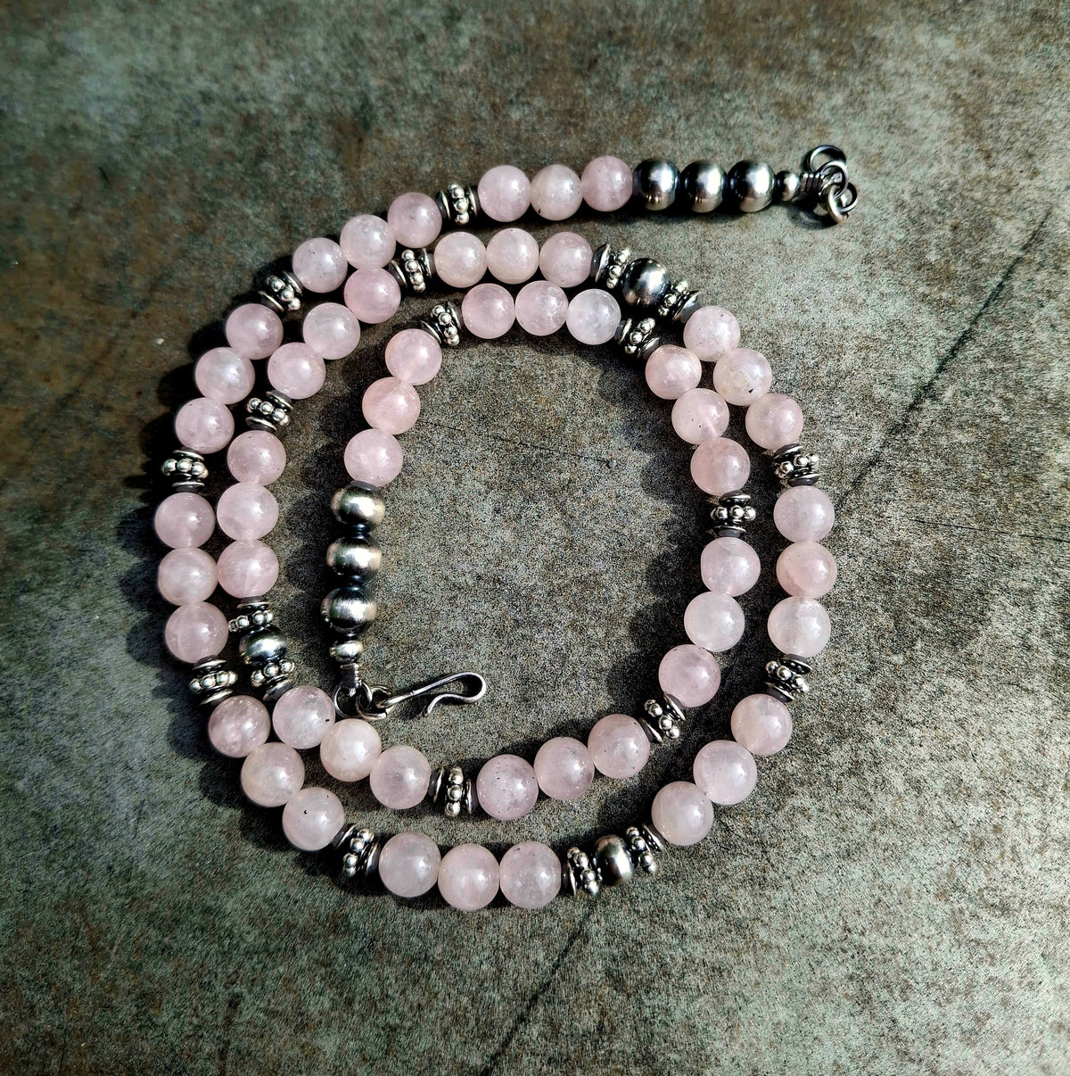 Rose Quartz Bead Necklace