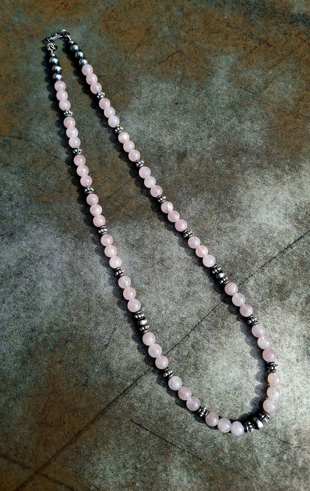 Rose Quartz Bead Necklace
