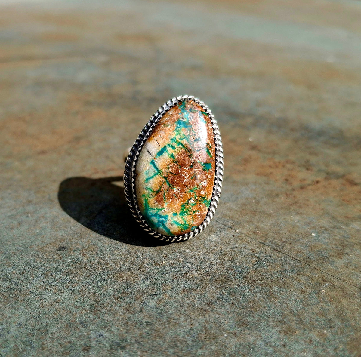 Fox Turquoise Adjustable Ring