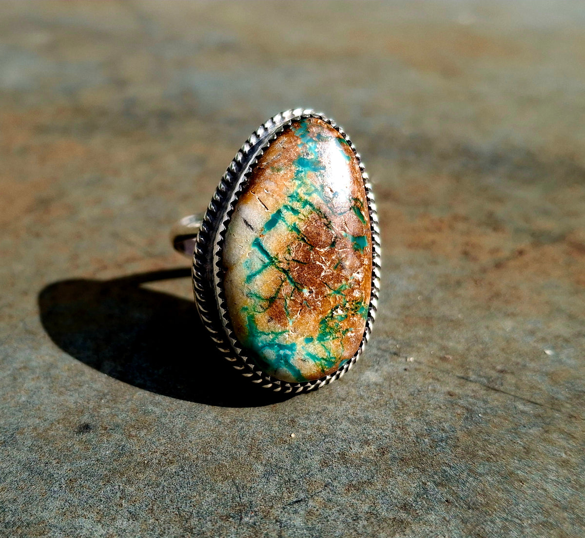 Fox Turquoise Adjustable Ring