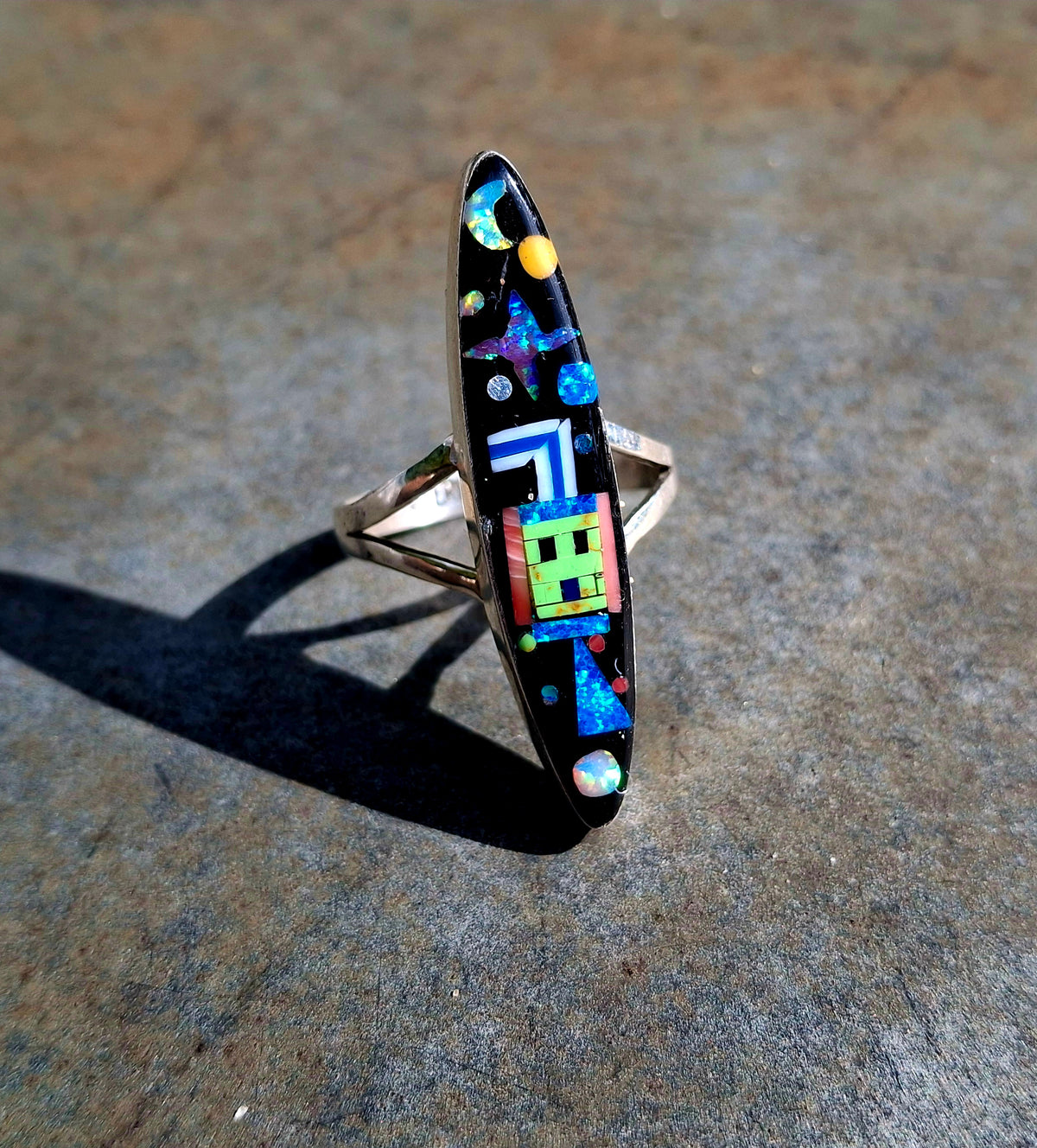 Multi-Stone Inlay Ring