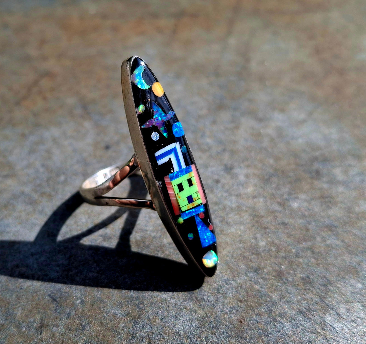 Multi-Stone Inlay Ring