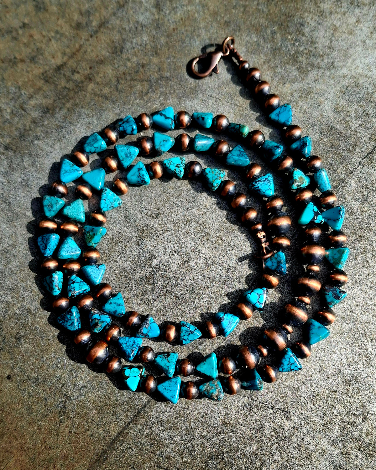 Kingman Copper Bead Necklace