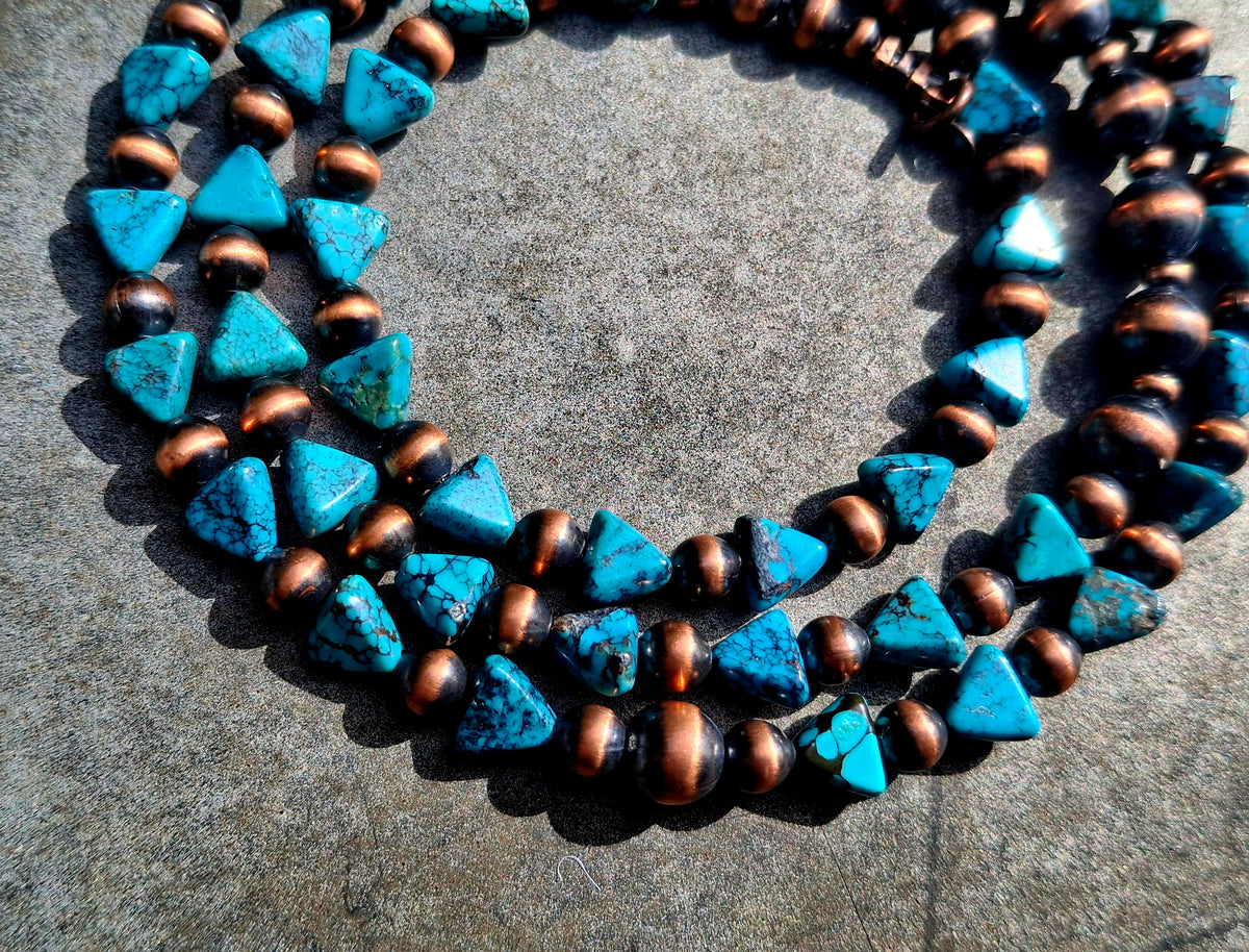 Kingman Copper Bead Necklace