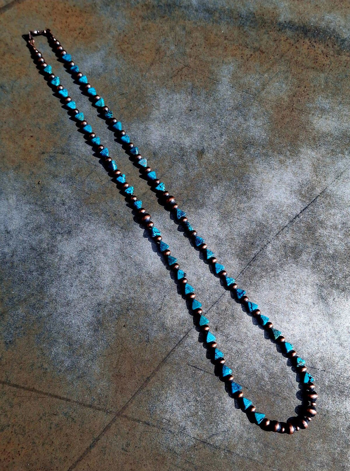 Kingman Copper Bead Necklace