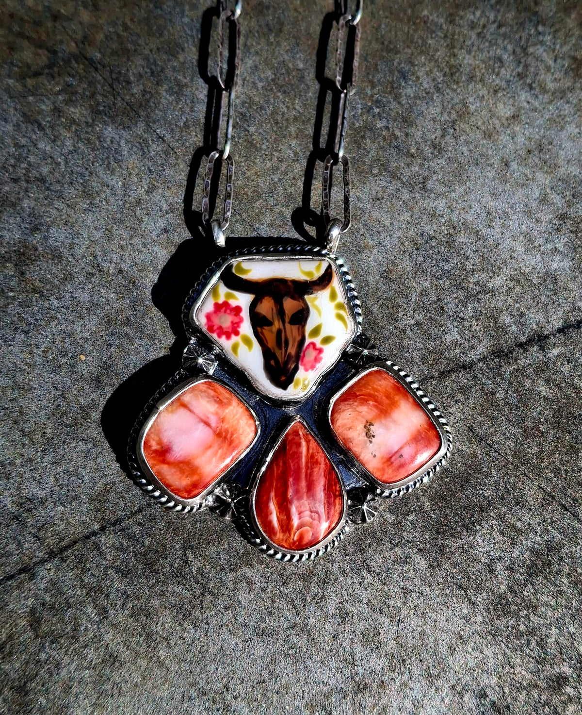 Spiny Hand Painted Necklace