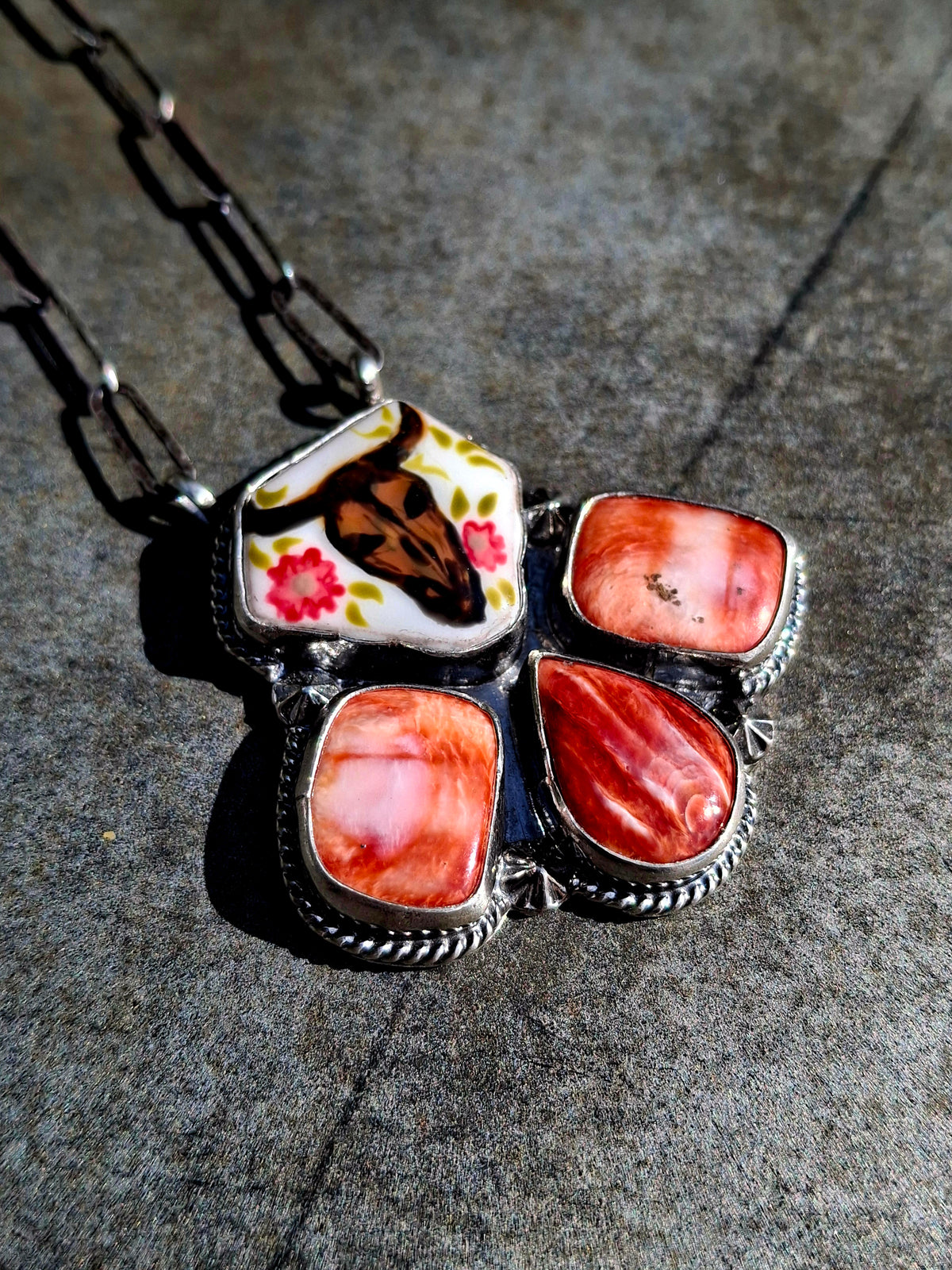 Spiny Hand Painted Necklace