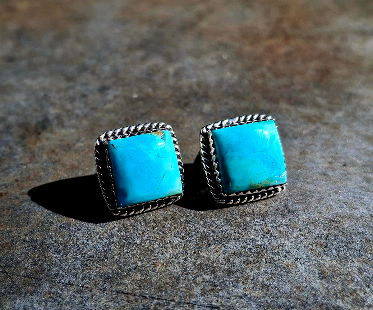 Kingman Square Studs