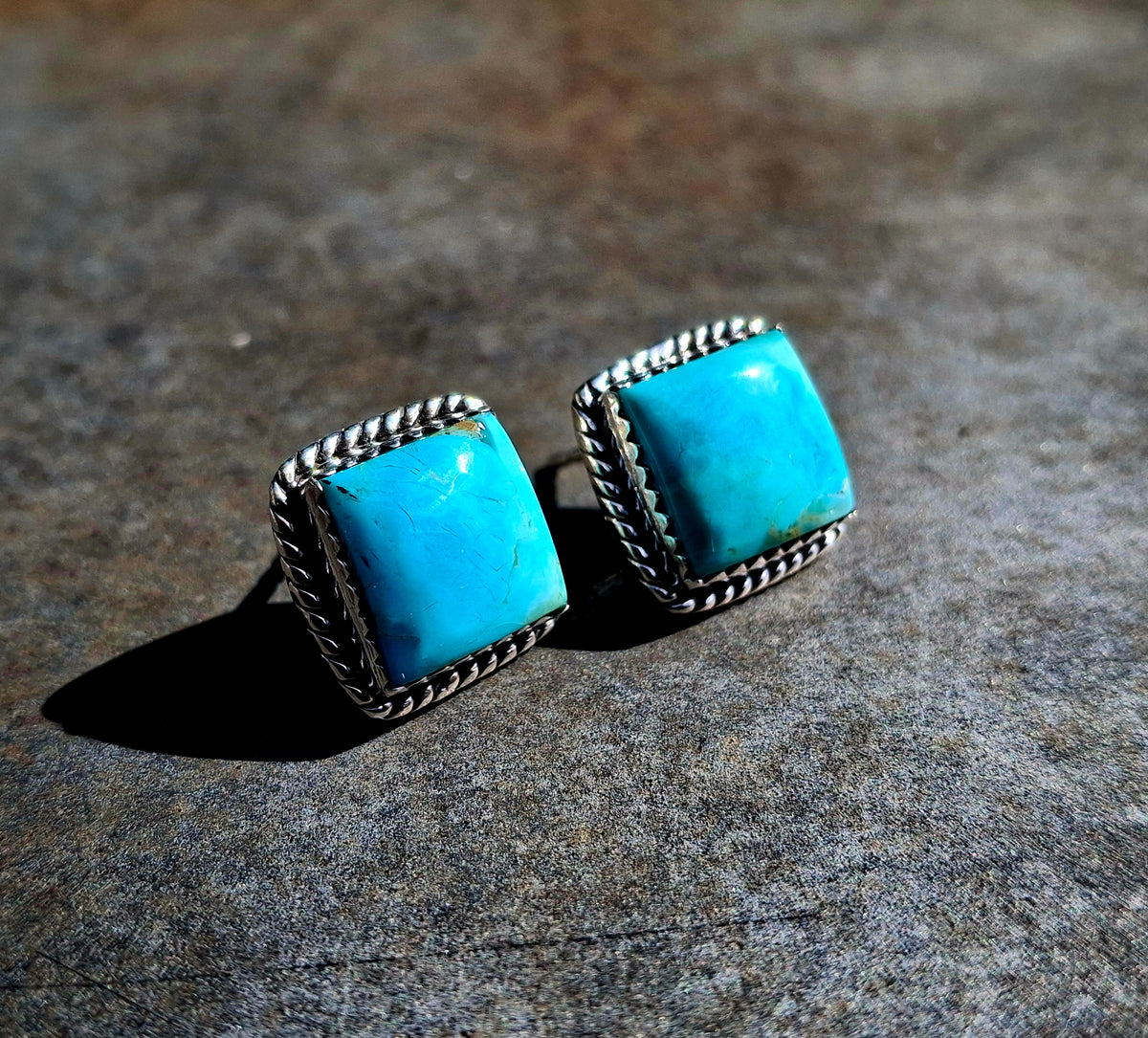 Kingman Square Studs