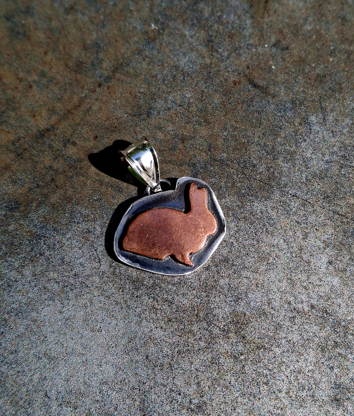 Copper Rabbit Pendant