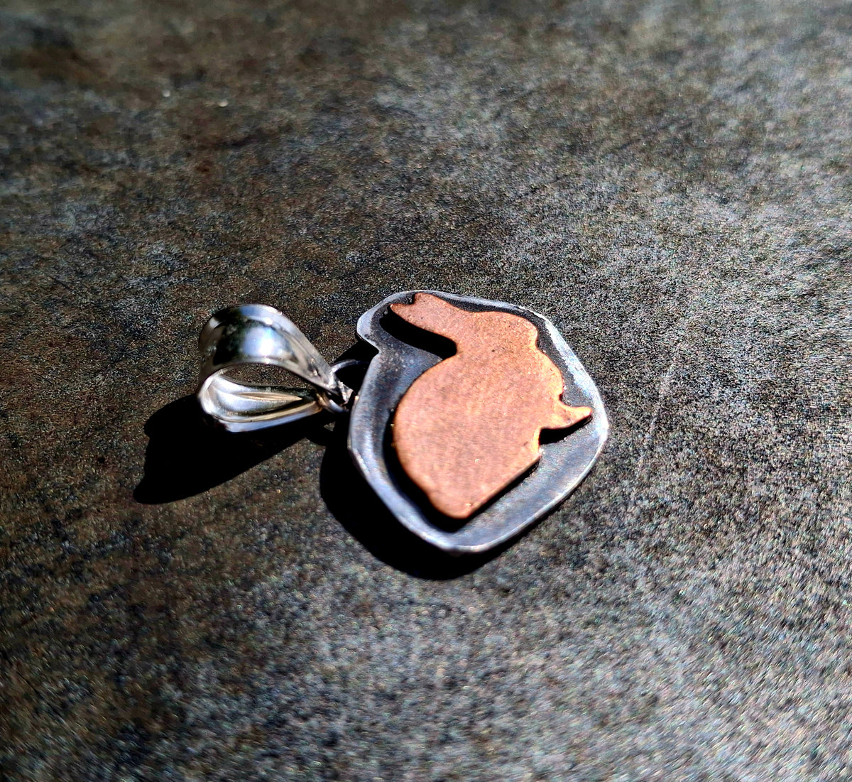 Copper Rabbit Pendant