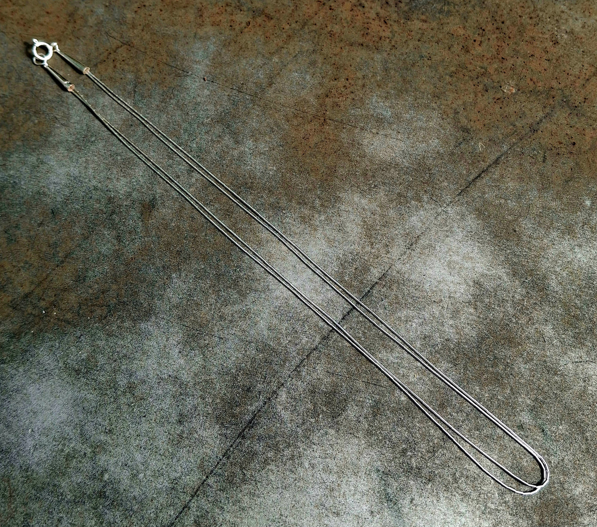 Two-Layer Liquid Silver Necklace