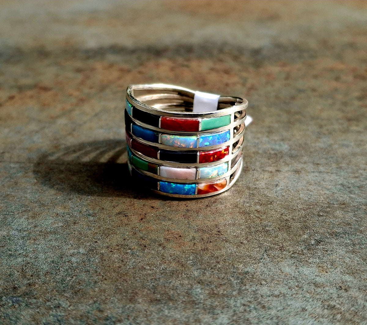 Multi-Stone Inlay Ring