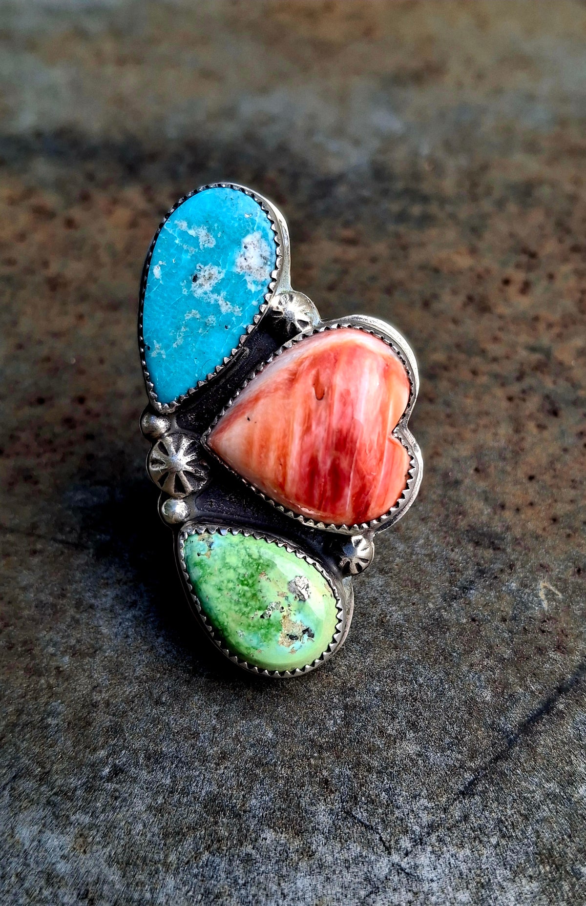 Multi-Stone Cluster Adjustable Ring