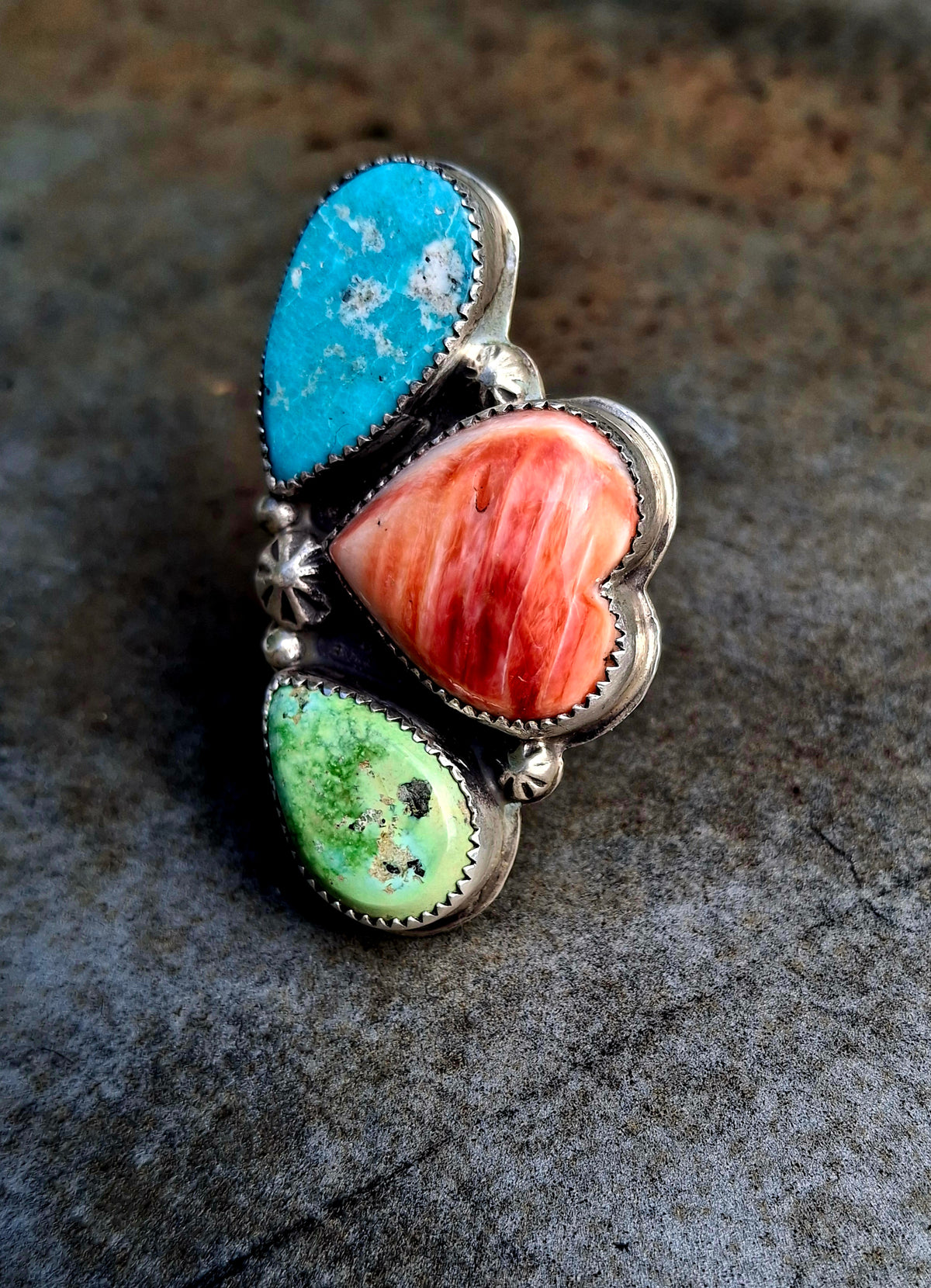 Multi-Stone Cluster Adjustable Ring