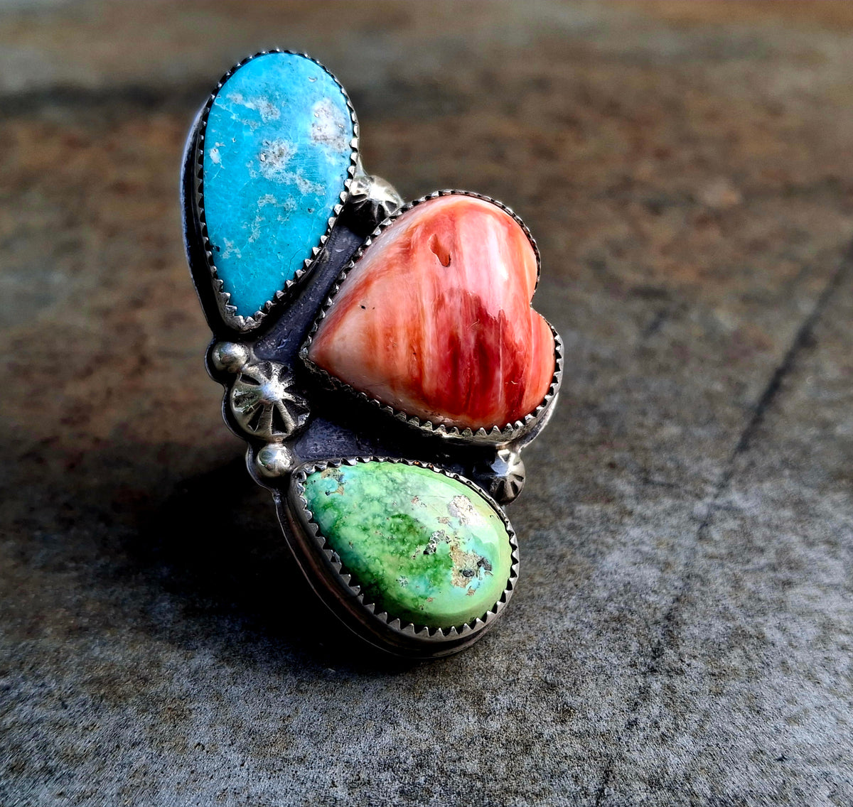 Multi-Stone Cluster Adjustable Ring
