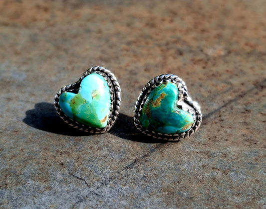 Kingman Heart Studs - E51