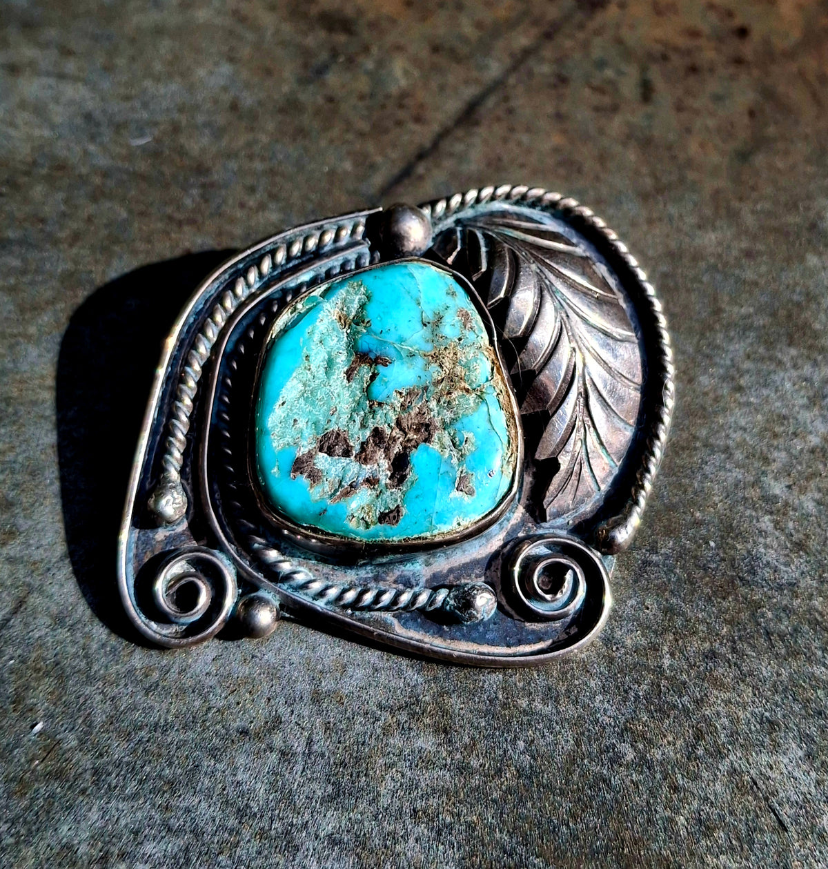 Turquoise Pendant on Shepherds Hook