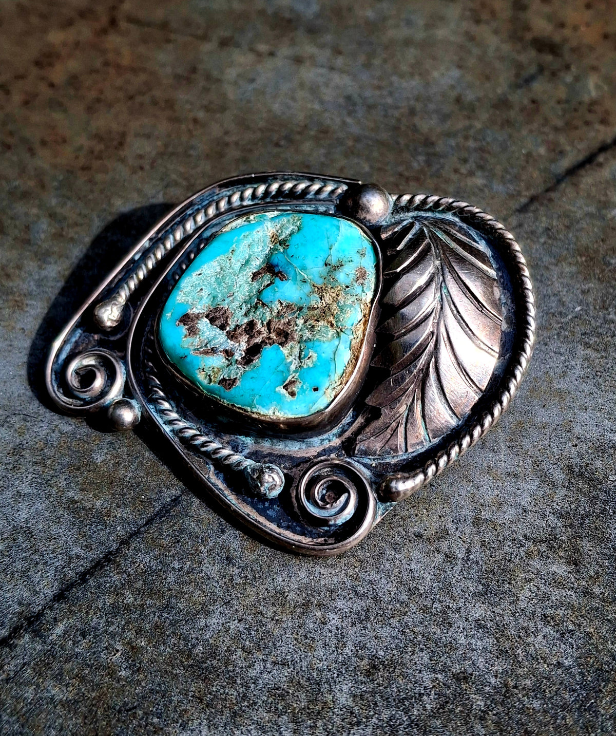 Turquoise Pendant on Shepherds Hook
