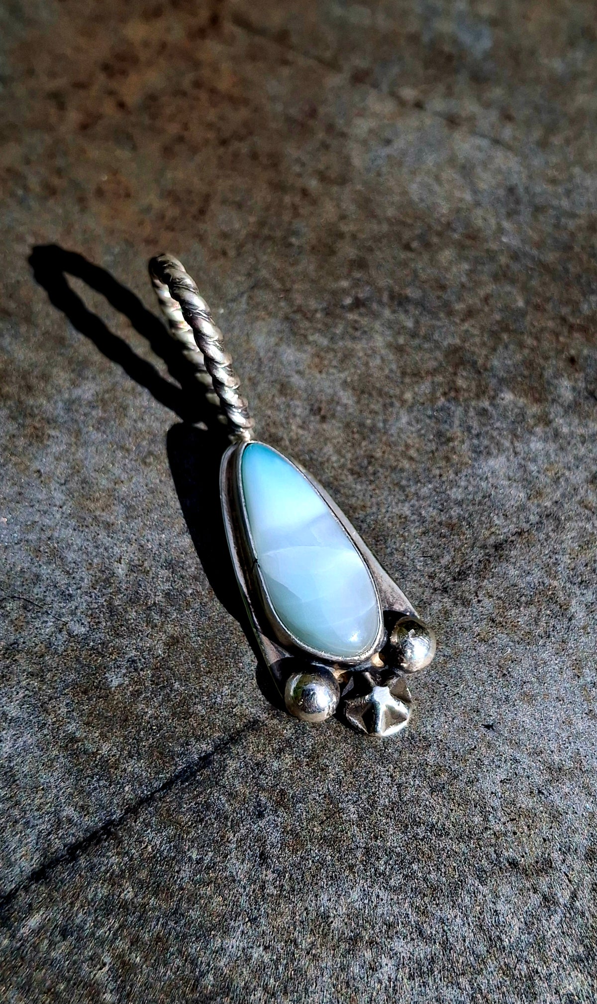 Larimar Pendant on Shepherds Hook