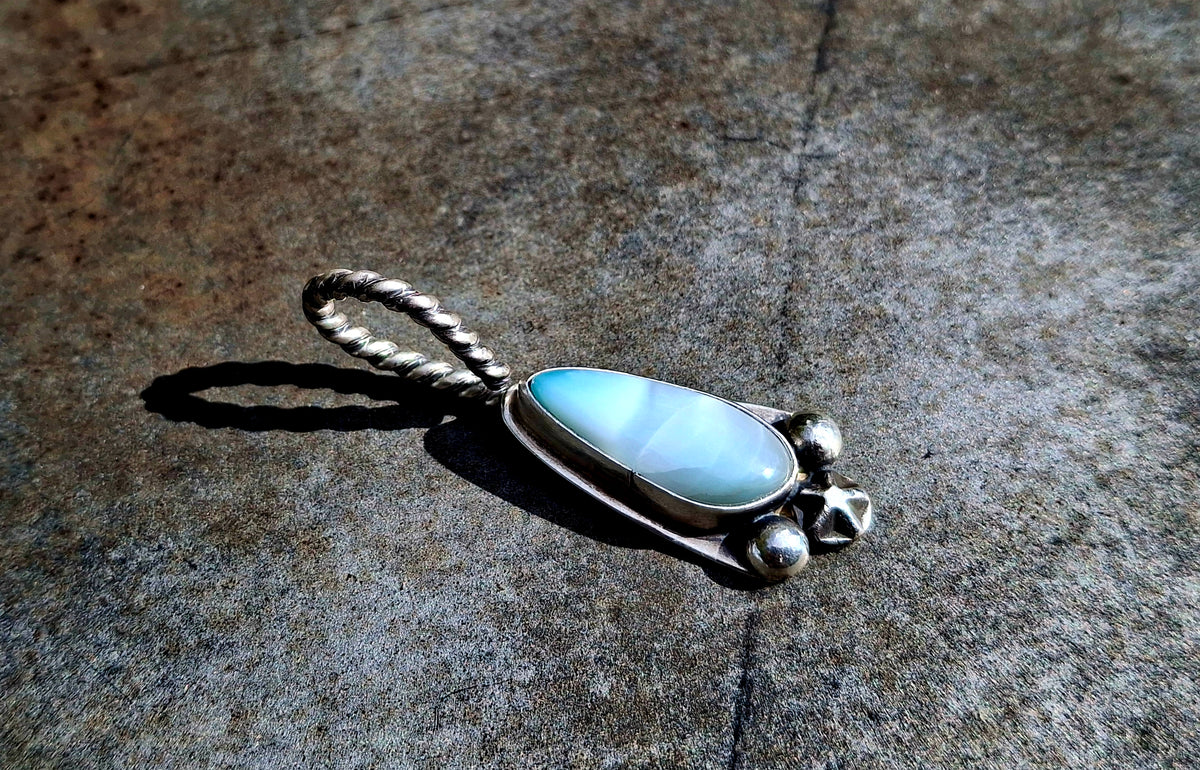 Larimar Pendant on Shepherds Hook