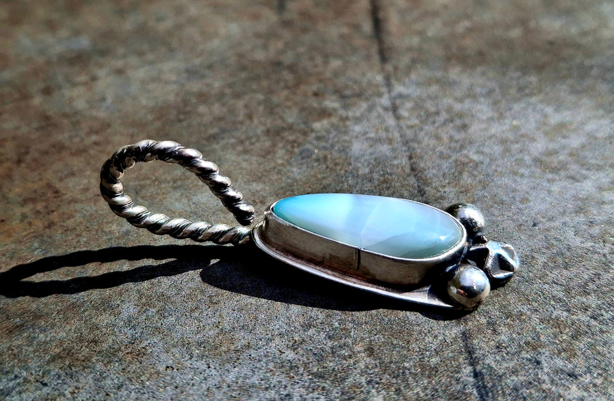 Larimar Pendant on Shepherds Hook