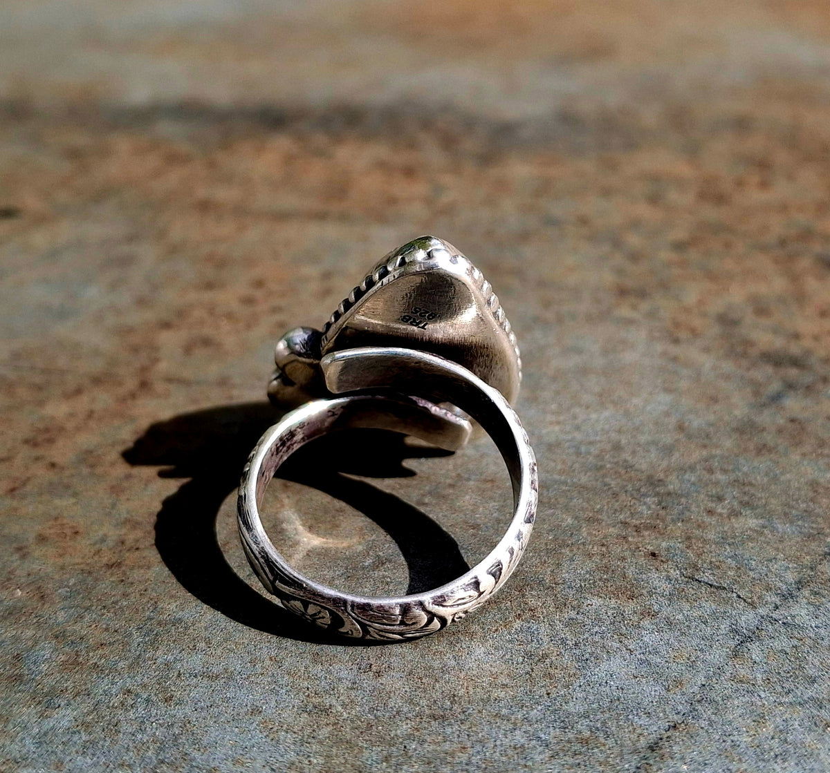 Red Spiny Adjustable Ring