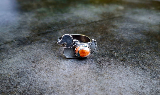 Spiny Mix Duck Adjustable Ring - R158