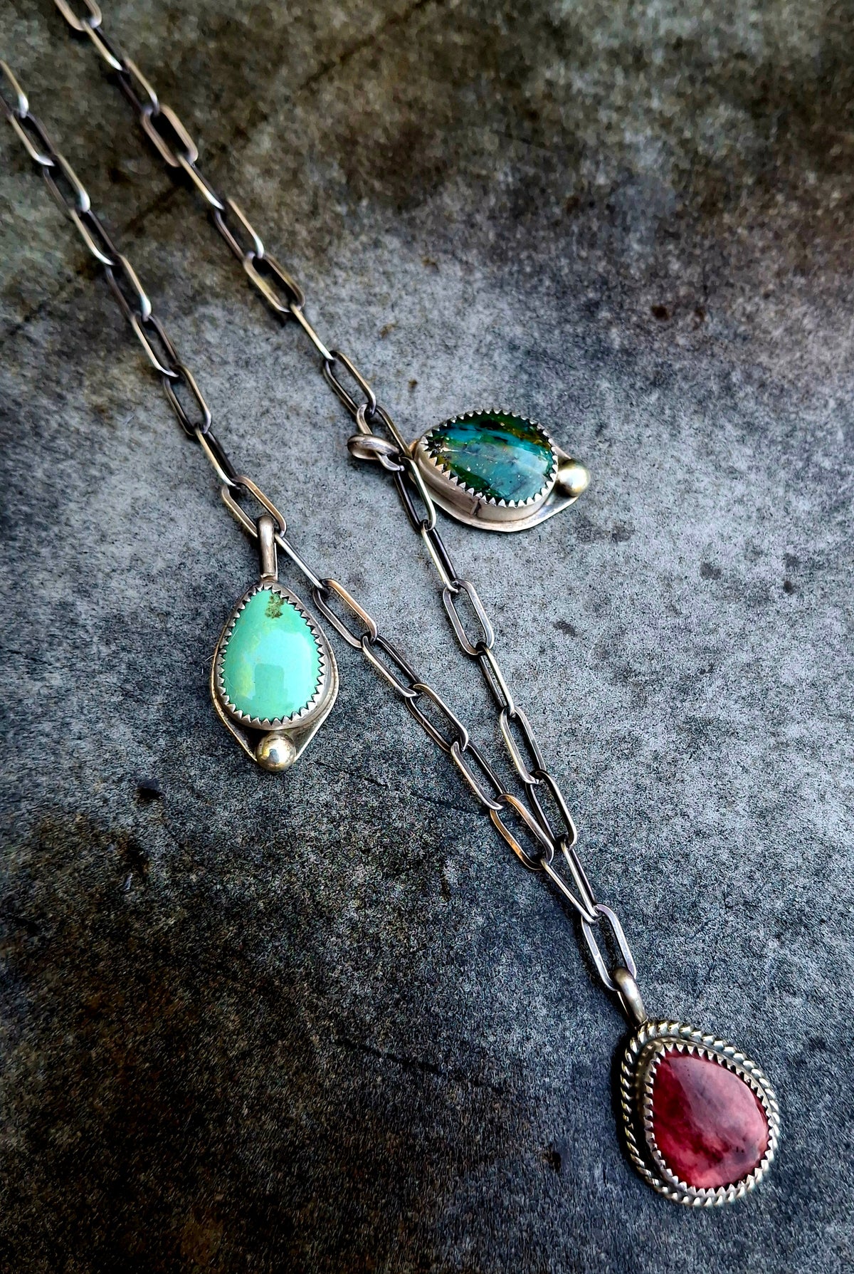 Multi-Stone Charm Necklace