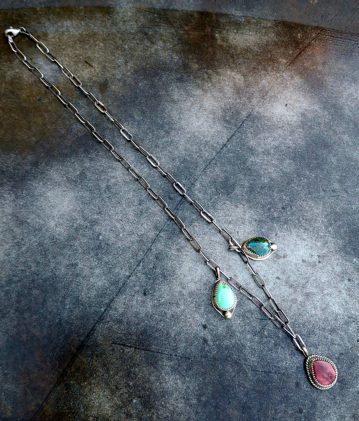 Multi-Stone Charm Necklace