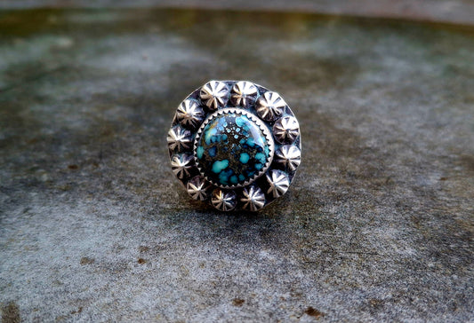 Fox Turquoise Adjustable Ring - R160